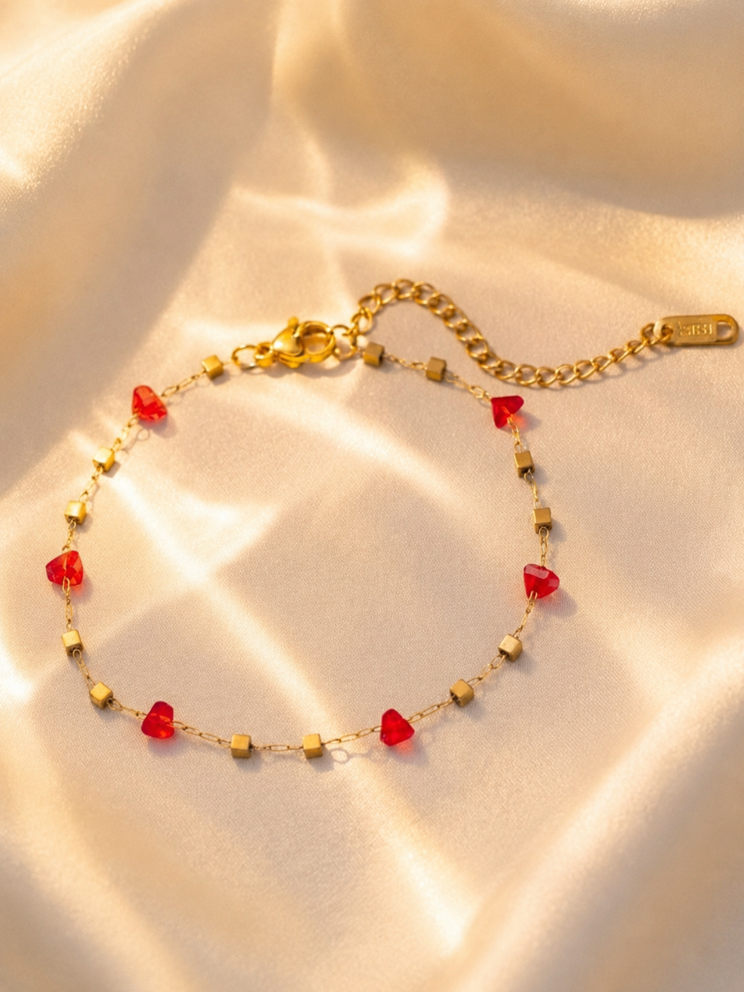 bracelet with red beads