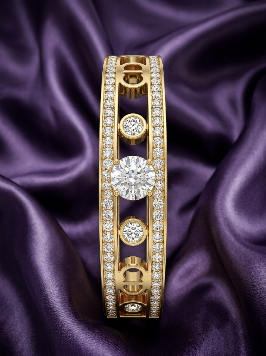 crystal inlaid cz bangle bracelet