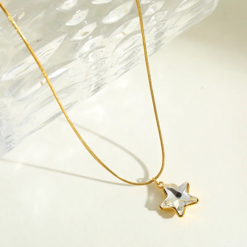 zirconia star pendant | 304 stainless steel