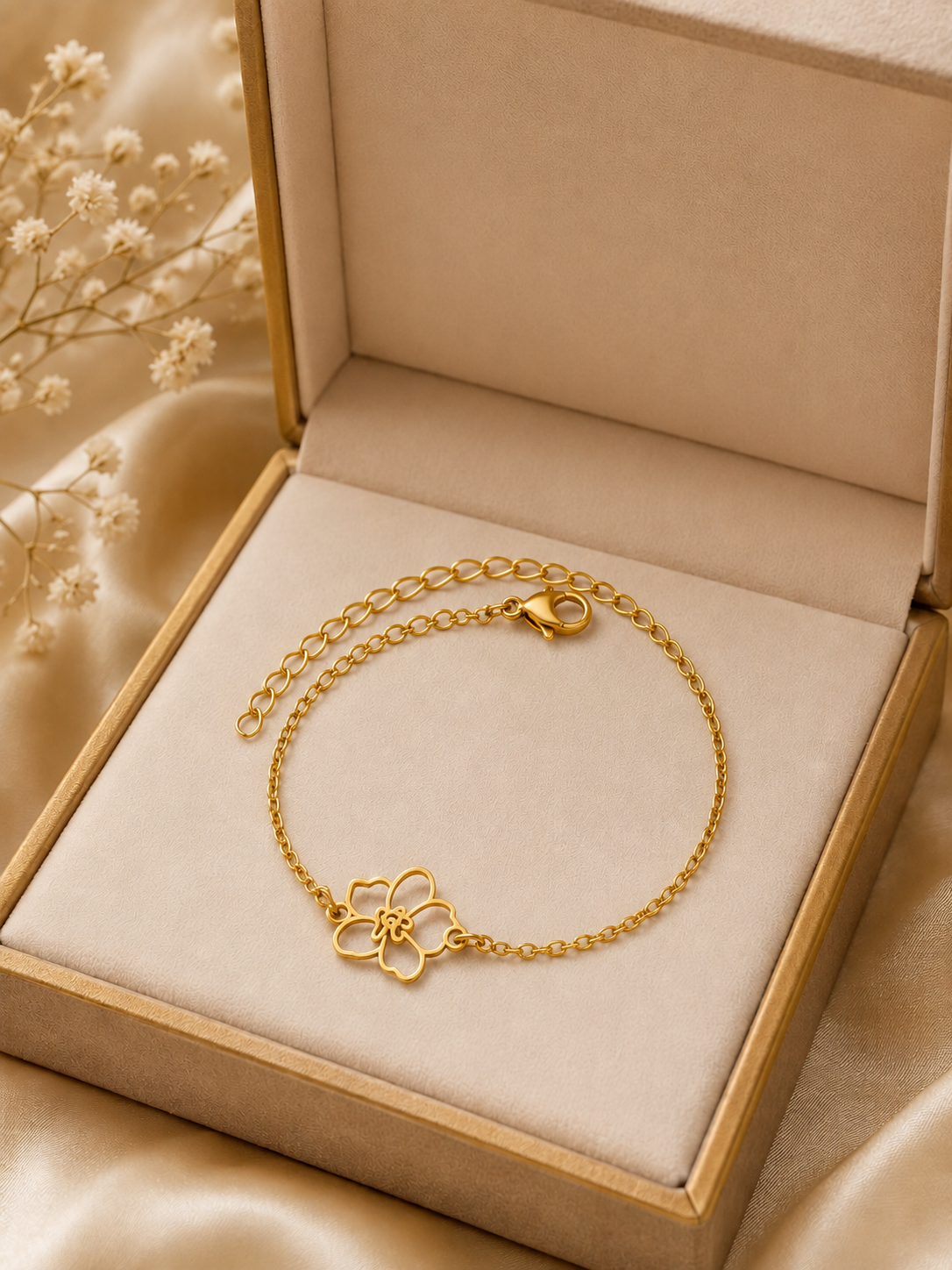 orchid petal bracelet